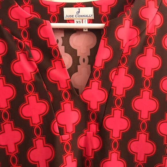 Jude Connally Megan V-neck dress with sleeves Size XS - Picture 4 of 8